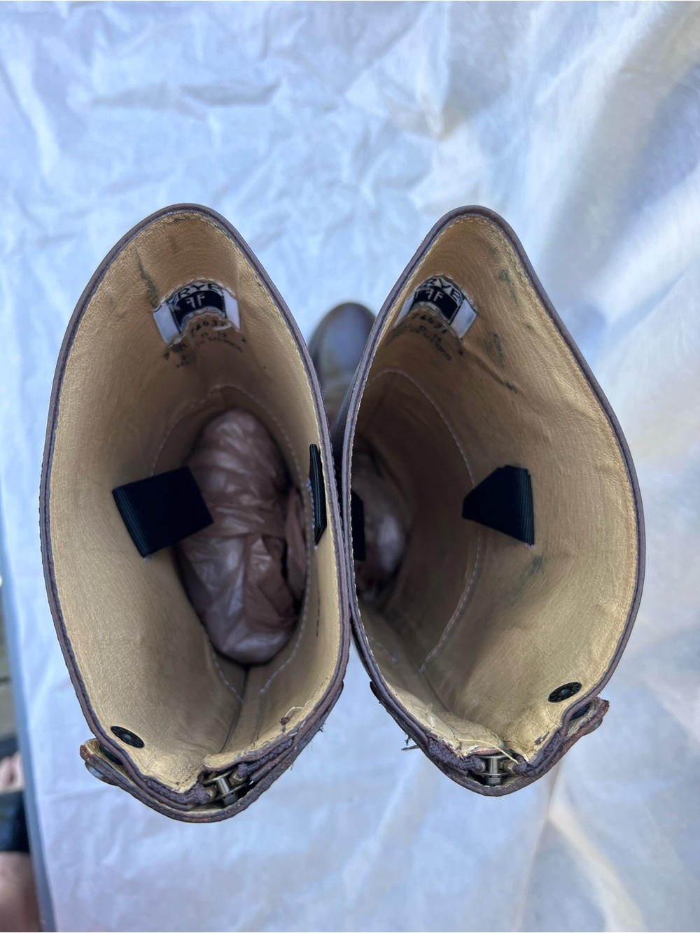 Frye Melissa Button Back Zip Dark Brown Leather Riding Boots Size 7.5B - Picture 11 of 15